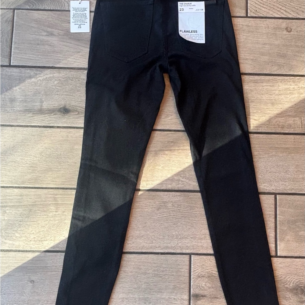 Joe’s Jeans High Rise Skinny Ankle Jeans Leopard Side Stripe Black Size 23 NWT - Picture 10 of 11